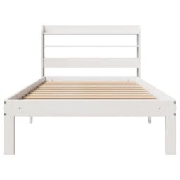 Berkfield Home Bed Frame with Headboard without Mattress White 90x200 cm - thumbnail 4