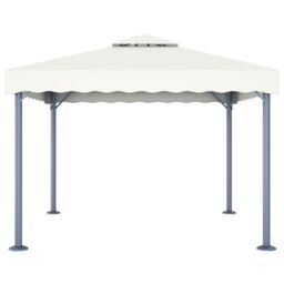 Berkfield Home Gazebo 300x300 cm Cream Aluminium in Beige - thumbnail 2