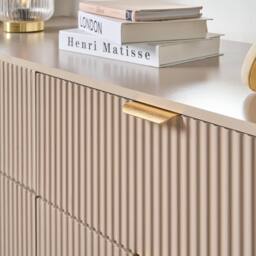 OHS Ribbed 6 Drawer Cabinet Chest of Drawers Sideboard in Natural - thumbnail 2