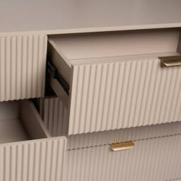 OHS Ribbed 6 Drawer Cabinet Chest of Drawers Sideboard in Natural - thumbnail 6