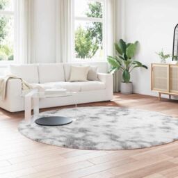 Berkfield Home Shaggy Rug High Pile NAVARRA Light Grey 240x240 cm Polyester - Size: Medium - thumbnail 3