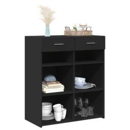 Berkfield Home Sideboard Black 80x42.5x93 cm Engineered Wood - thumbnail 3