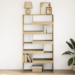 Berkfield Home Bookcase Sonoma Oak 100x33x187.5 cm Engineered Wood in Brown - thumbnail 3