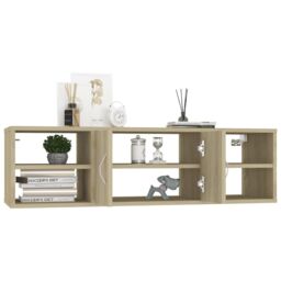 Berkfield Home Wall Shelf Sonoma Oak 102x30x29 cm Engineered Wood in Brown - Size: 102 x 30 x 29 cm - thumbnail 4