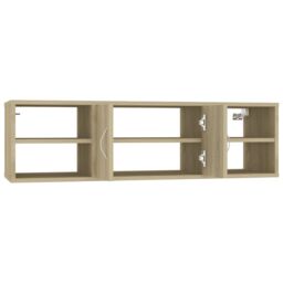 Berkfield Home Wall Shelf Sonoma Oak 102x30x29 cm Engineered Wood in Brown - Size: 102 x 30 x 29 cm - thumbnail 5