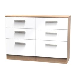 Ready Assembled 2 U Trent 6 Drawer Wide Chest (Ready Assembled) in White - thumbnail 3