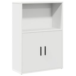 Berkfield Home Bookcase White 60x24x85 cm Engineered Wood - Size: 60 x 24 x 85 cm - thumbnail 2