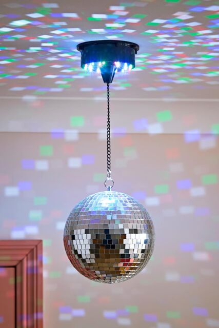 ValueLights Disco Ball Silver Ceiling Light Pendant - image 1
