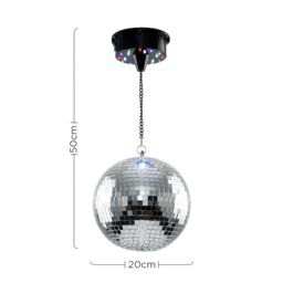 ValueLights Disco Ball Silver Ceiling Light Pendant - thumbnail 6
