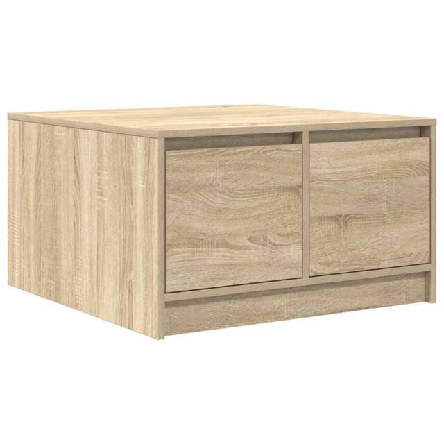 Berkfield Home Coffee Table with Drawers Sonoma Oak 70.5x70x40 cm in Light Brown - image 1