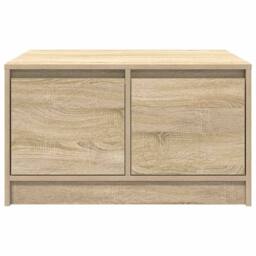 Berkfield Home Coffee Table with Drawers Sonoma Oak 70.5x70x40 cm in Light Brown - thumbnail 6