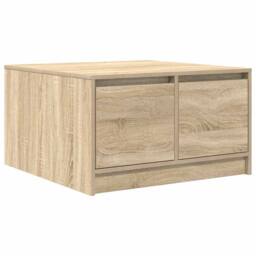 Berkfield Home Coffee Table with Drawers Sonoma Oak 70.5x70x40 cm in Light Brown - thumbnail 8