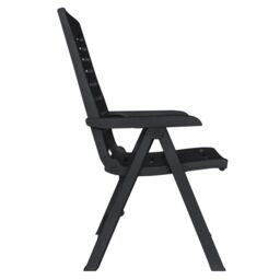Berkfield Home 9 Piece Outdoor Dining Set Plastic Anthracite in Black - thumbnail 4