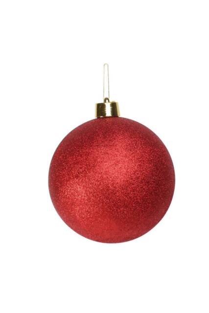 KDMD Red Glitter Shatterproof Bauble x1 25cm - image 1