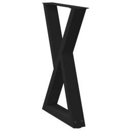Berkfield Home Dining Table Legs 2 pcs Black 60x(72-73.3) cm Steel - thumbnail 4