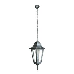 Netlighting FIRENZE Outdoor Pendant Ceiling Light Black Silver IP44 21cm - thumbnail 1