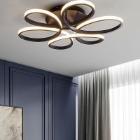 Living and Home Modern Artistic Circular Rings LED Flush Mount Ceiling Light in Black - thumbnail 2