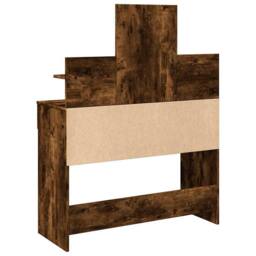Berkfield Home Beautiful Dressing Table with LED Smoked Oak 100x40x130 cm in Brown - Size: 100 x 40 x 130 cm - thumbnail 7