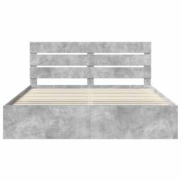 Berkfield Home Bed Frame with Headboard Concerte 180 x 200 cm Solid Pine Wood in Grey - thumbnail 7