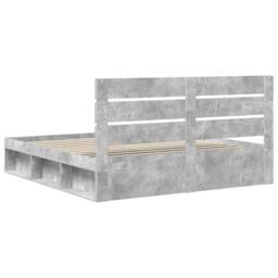 Berkfield Home Bed Frame with Headboard Concerte 180 x 200 cm Solid Pine Wood in Grey - thumbnail 9