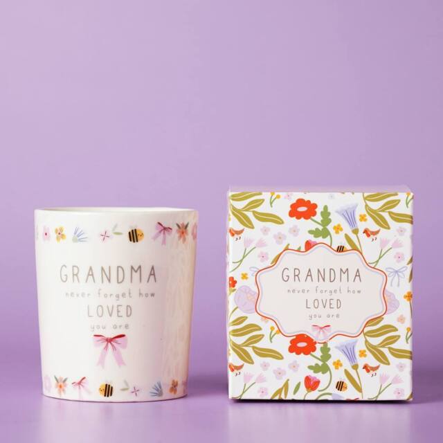 Love Life Sentiment Gift Ceramic Candle 190g - Grandma - image 1