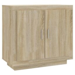 Berkfield Home Sideboard Sonoma Oak 80x40x75 cm Engineered Wood in Brown - Size: 80 x 40 x 75 cm - thumbnail 2