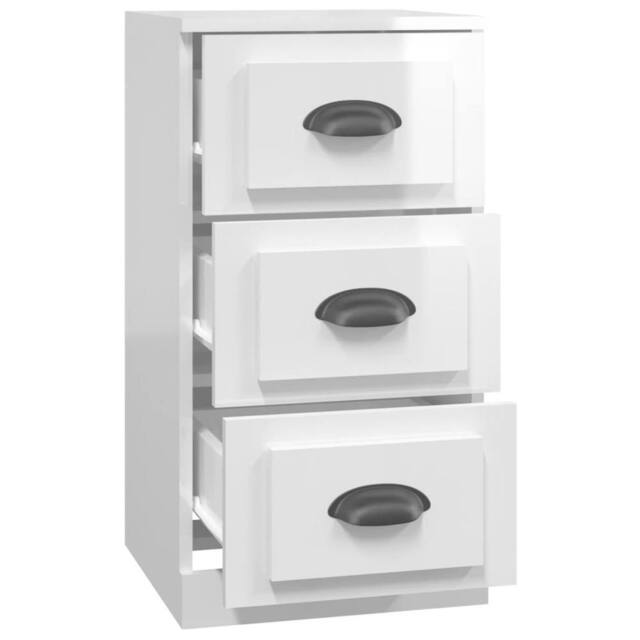 Berkfield Home Sideboard High Gloss White 36x35.5x67.5 cm Engineered Wood - image 1