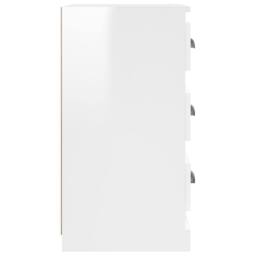 Berkfield Home Sideboard High Gloss White 36x35.5x67.5 cm Engineered Wood - thumbnail 5