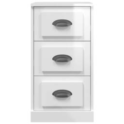 Berkfield Home Sideboard High Gloss White 36x35.5x67.5 cm Engineered Wood - thumbnail 4