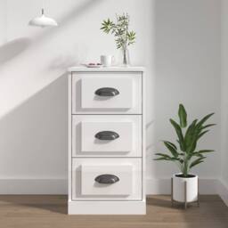Berkfield Home Sideboard High Gloss White 36x35.5x67.5 cm Engineered Wood - thumbnail 2