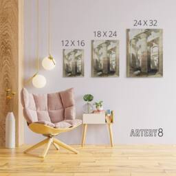 "Artery8 Karnak Temple Great Hypostyle Hall Roberts Canvas Wall Art in Beige - Size: W18"" x H24""" - thumbnail 4