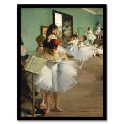 "Artery8 The Dance Class Ballet Studio Degas Vintage Framed Wall Art Print - Size: W12"" x H16""" - thumbnail 1