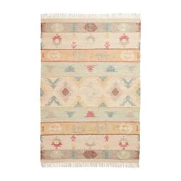 The Rug Shop UK Multi Handmade Modern Geometric Jute Striped Kilim Easy To Clean Rug - Size: 150 cm x 230 cm - thumbnail 9
