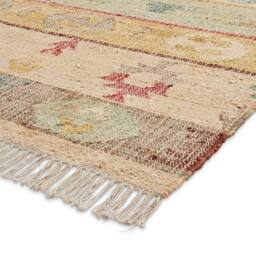 The Rug Shop UK Multi Handmade Modern Geometric Jute Striped Kilim Easy To Clean Rug - Size: 150 cm x 230 cm - thumbnail 6