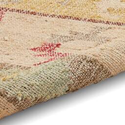 The Rug Shop UK Multi Handmade Modern Geometric Jute Striped Kilim Easy To Clean Rug - Size: 150 cm x 230 cm - thumbnail 7