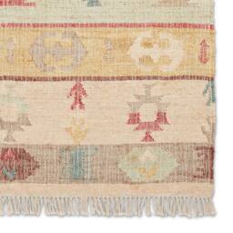 The Rug Shop UK Multi Handmade Modern Geometric Jute Striped Kilim Easy To Clean Rug - Size: 150 cm x 230 cm - thumbnail 5