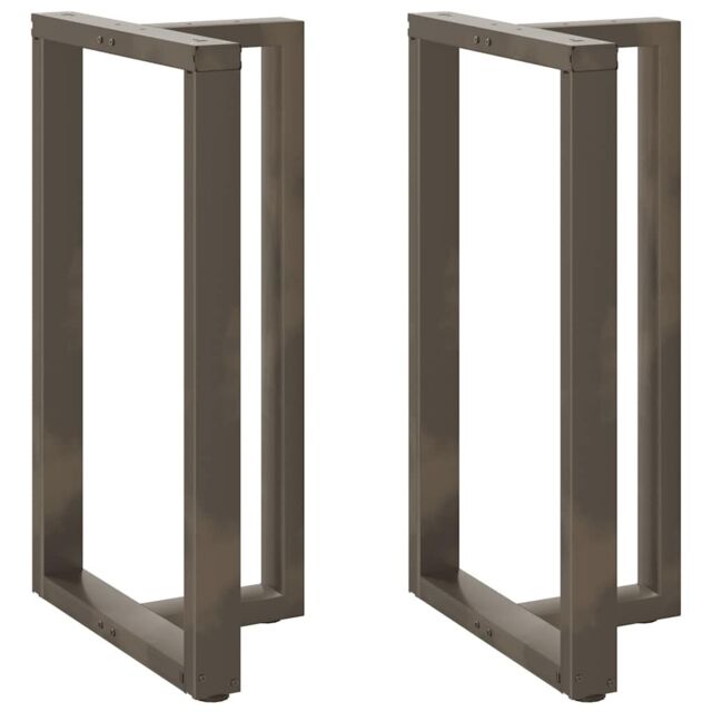 Berkfield Home Bar Table Legs T-Shaped¬†2 pcs Natural Steel 60x35x(100-101) cm Steel in Black - image 1