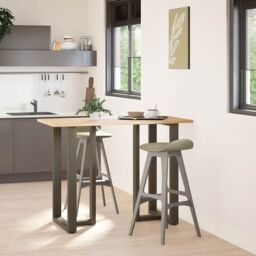 Berkfield Home Bar Table Legs T-Shaped¬†2 pcs Natural Steel 60x35x(100-101) cm Steel in Black - thumbnail 2