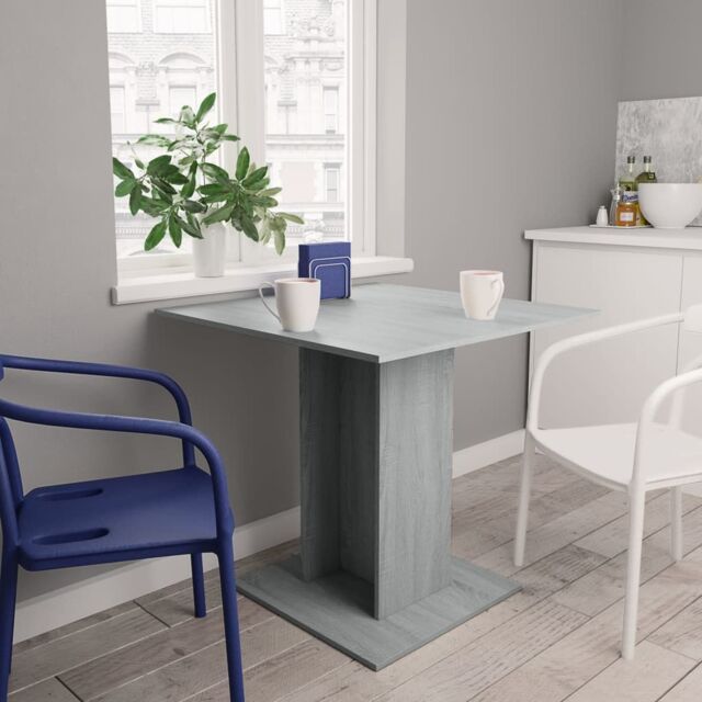 Berkfield Home Dining Table Grey Sonoma 80x80x75 cm Engineered Wood - Size: 80 x 80 x 75 cm - image 1