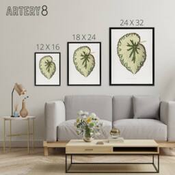 "Artery8 AF Lydon Benjamin Fawcett Begonia Marshall Leaf Framed Canvas Art in White - Size: W12"" x H16""" - thumbnail 4