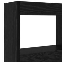 Berkfield Home Modern Black Oak Headboard Black Oak Engineered Wood 120 x 17 x 102 cm - thumbnail 9