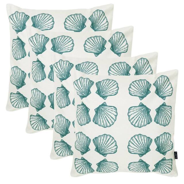 icon 4 Pack Cushion 43x43 Kyoto Fabric, Small Sea Shell in Off-White - image 1