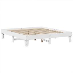 Berkfield Home Bookcase Bed without Mattress White 200x200cm Solid Wood Pine - Size: 200x200 cm - thumbnail 8
