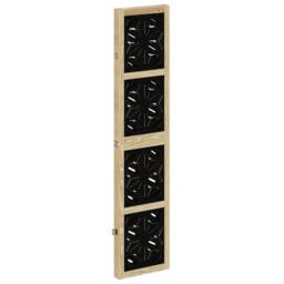 Berkfield Home Room Divider 4 Panels Brown & Black Solid Wood Paulownia - thumbnail 5