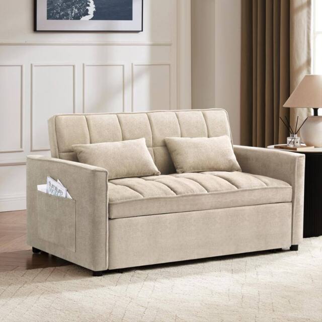 Home Detail Harry Pull-Out Sofa Bed in Beige - image 1