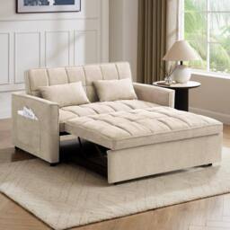 Home Detail Harry Pull-Out Sofa Bed in Beige - thumbnail 2