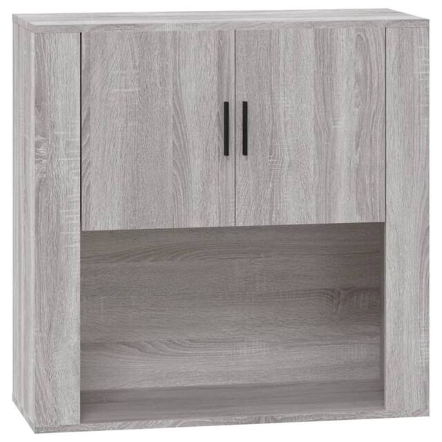 Berkfield Home Wall Cabinet Grey Sonoma 80x33x80 cm Engineered Wood - Size: 80 x 33 x 80 cm - image 1