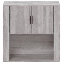Berkfield Home Wall Cabinet Grey Sonoma 80x33x80 cm Engineered Wood - Size: 80 x 33 x 80 cm - thumbnail 3
