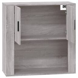 Berkfield Home Wall Cabinet Grey Sonoma 80x33x80 cm Engineered Wood - Size: 80 x 33 x 80 cm - thumbnail 4