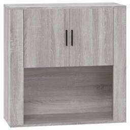 Berkfield Home Wall Cabinet Grey Sonoma 80x33x80 cm Engineered Wood - Size: 80 x 33 x 80 cm - thumbnail 1
